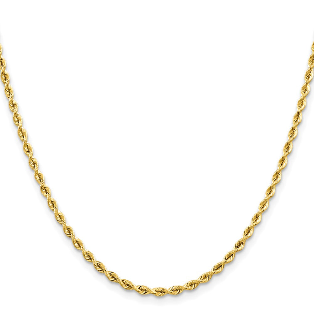 14K Gelbgold 20 Zoll 2.55mm Silky Quintuple Kordel mit Fantasie Karabinerverschluss Halskette