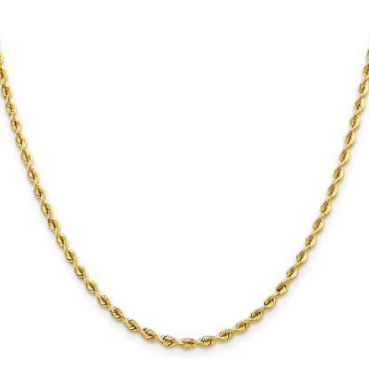14K Gelbgold 20 Zoll 2.55mm Silky Quintuple Kordel mit Fantasie Karabinerverschluss Halskette