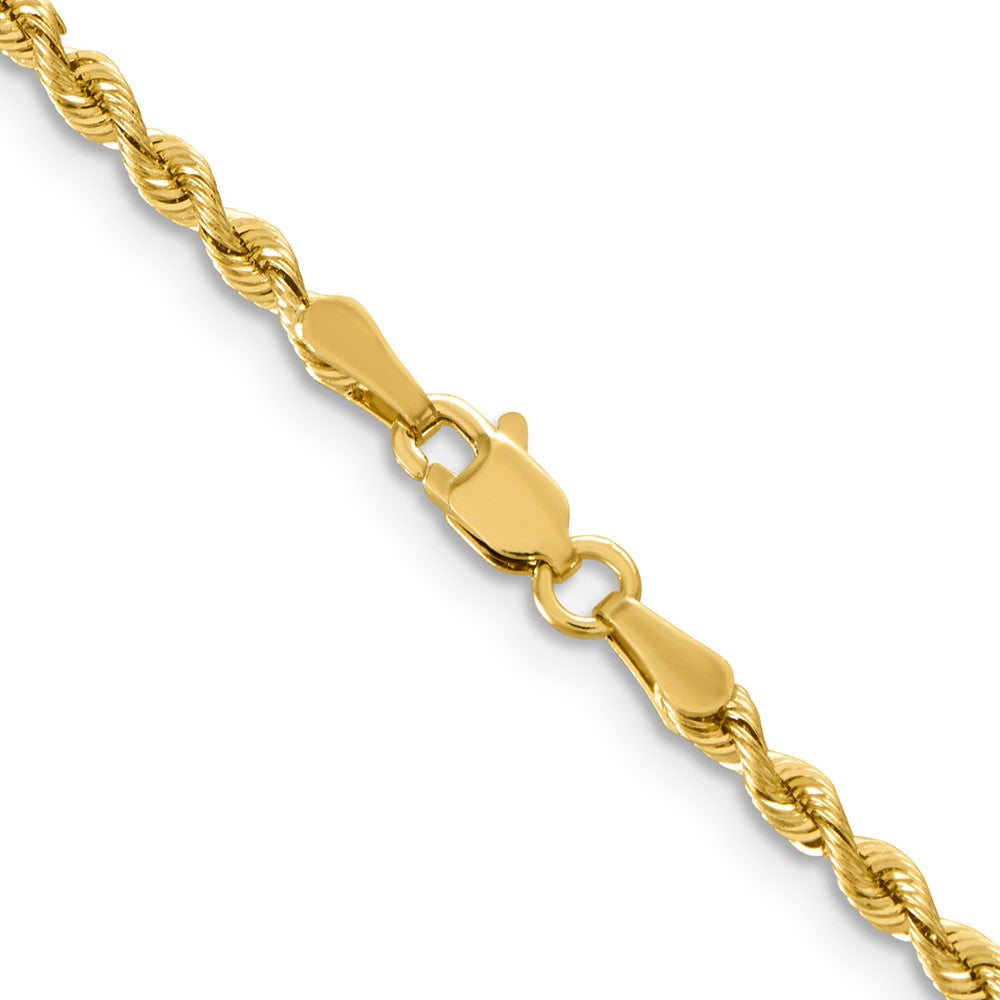 14K Gelbgold 20 Zoll 2.55mm Silky Quintuple Kordel mit Fantasie Karabinerverschluss Halskette