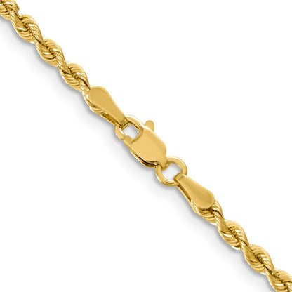 14K Gelbgold 20 Zoll 2.55mm Silky Quintuple Kordel mit Fantasie Karabinerverschluss Halskette
