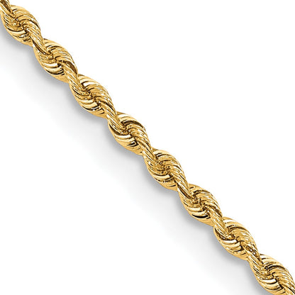 14K Gelbgold 20 Zoll 2.55mm Silky Quintuple Kordel mit Fantasie Karabinerverschluss Halskette