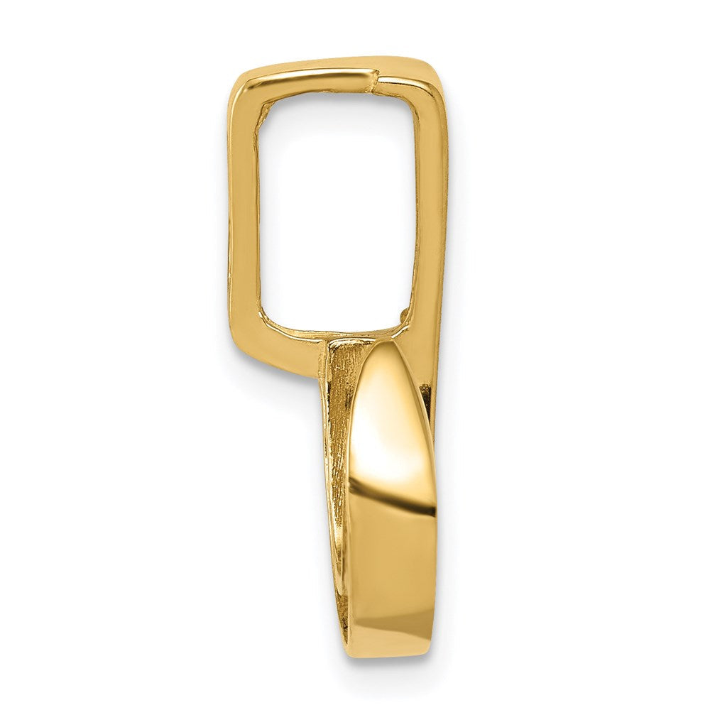 14K Gelbgold Passt Up To 6mm Normal, 8mm Fantasie Wendbar Omega Anhänger