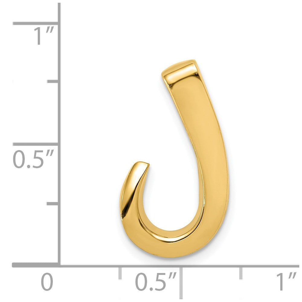 14K Gelbgold Passt Up To 6mm Normal, 8mm Fantasie Wendbar Omega Anhänger