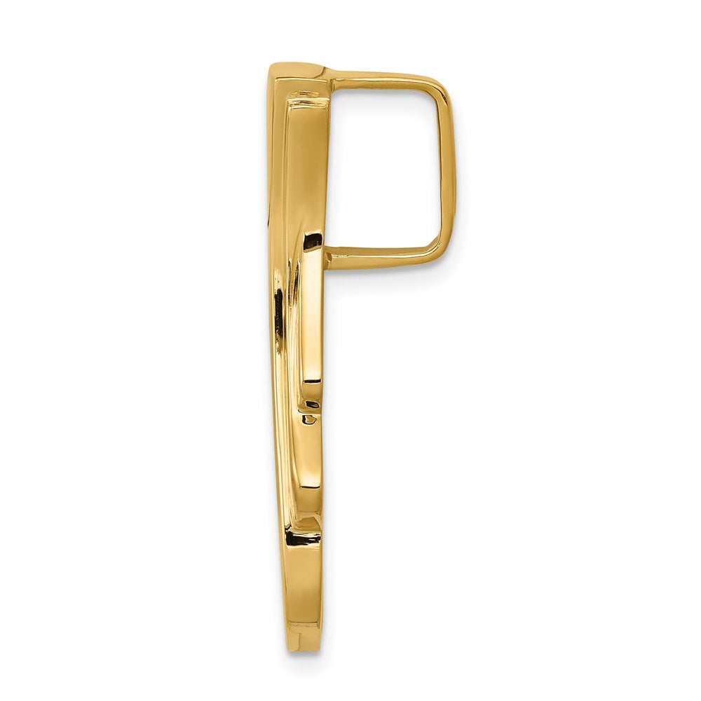 14K Gelbgold Passt Up To 6mm Reg, 8mm Fantasie Omega Anhänger