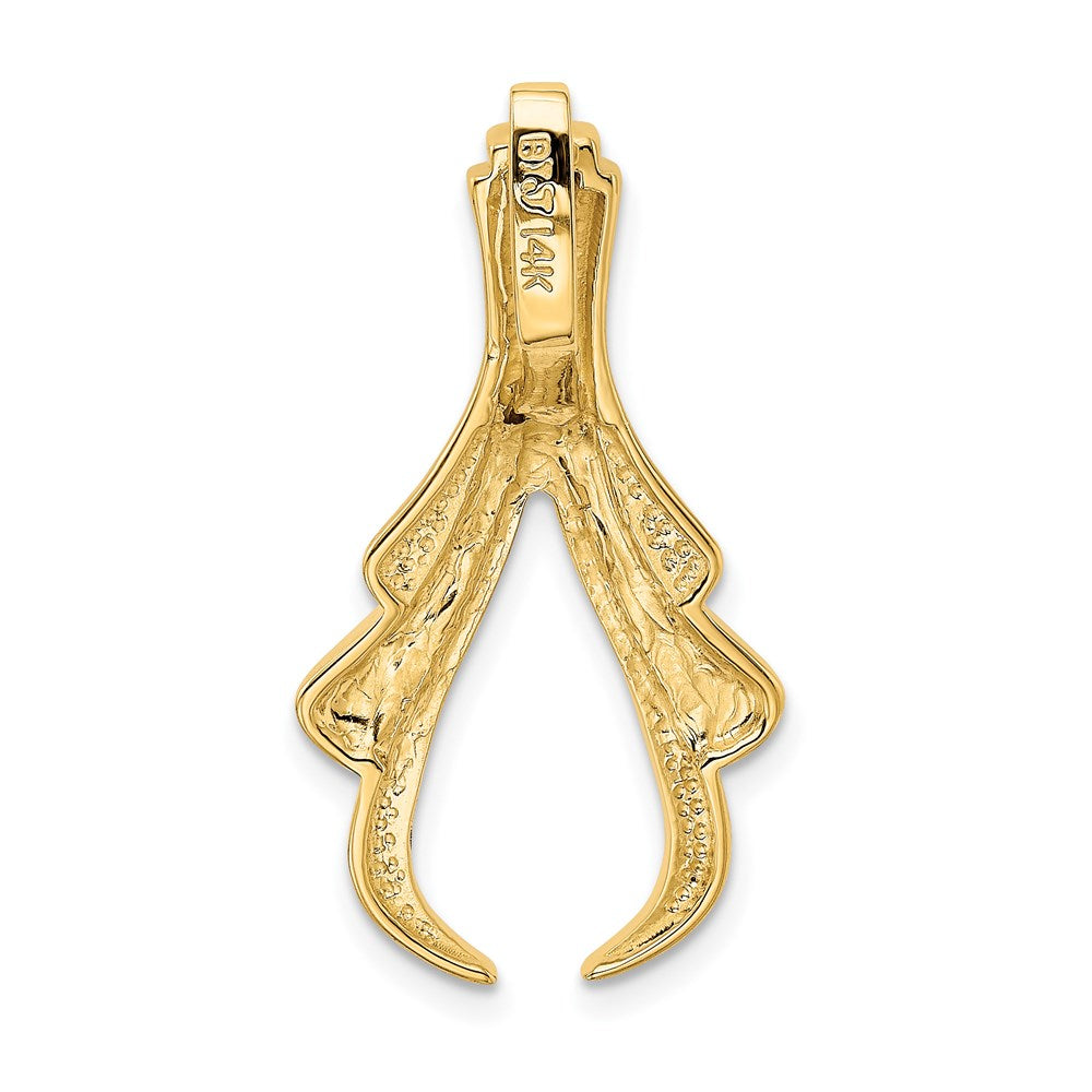 14K Gelbgold Passt Up To 6mm Reg, 8mm Fantasie Omega Anhänger