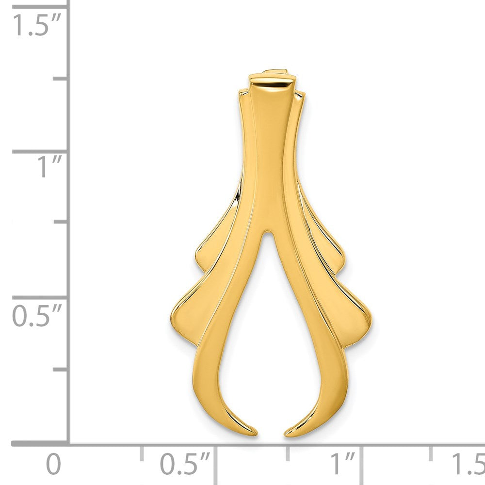 14K Gelbgold Passt Up To 6mm Reg, 8mm Fantasie Omega Anhänger