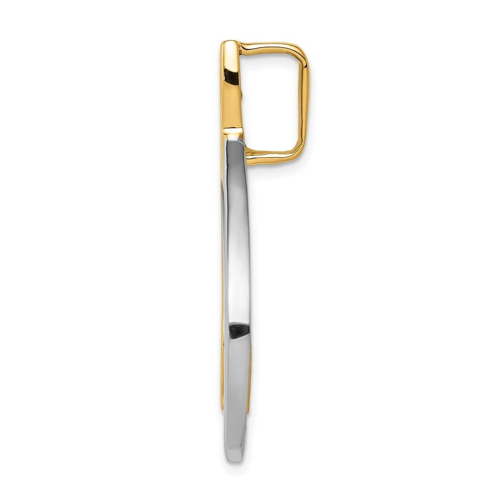 14K Bicolor Passt Up To 6mm Omega, 8mm Wendbar, Omega Anhänger