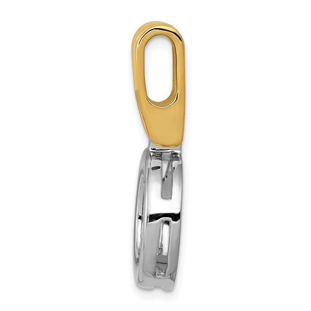 14K Bicolor Passt Up To 3mm, 6mm Wendbar Omega Anhänger