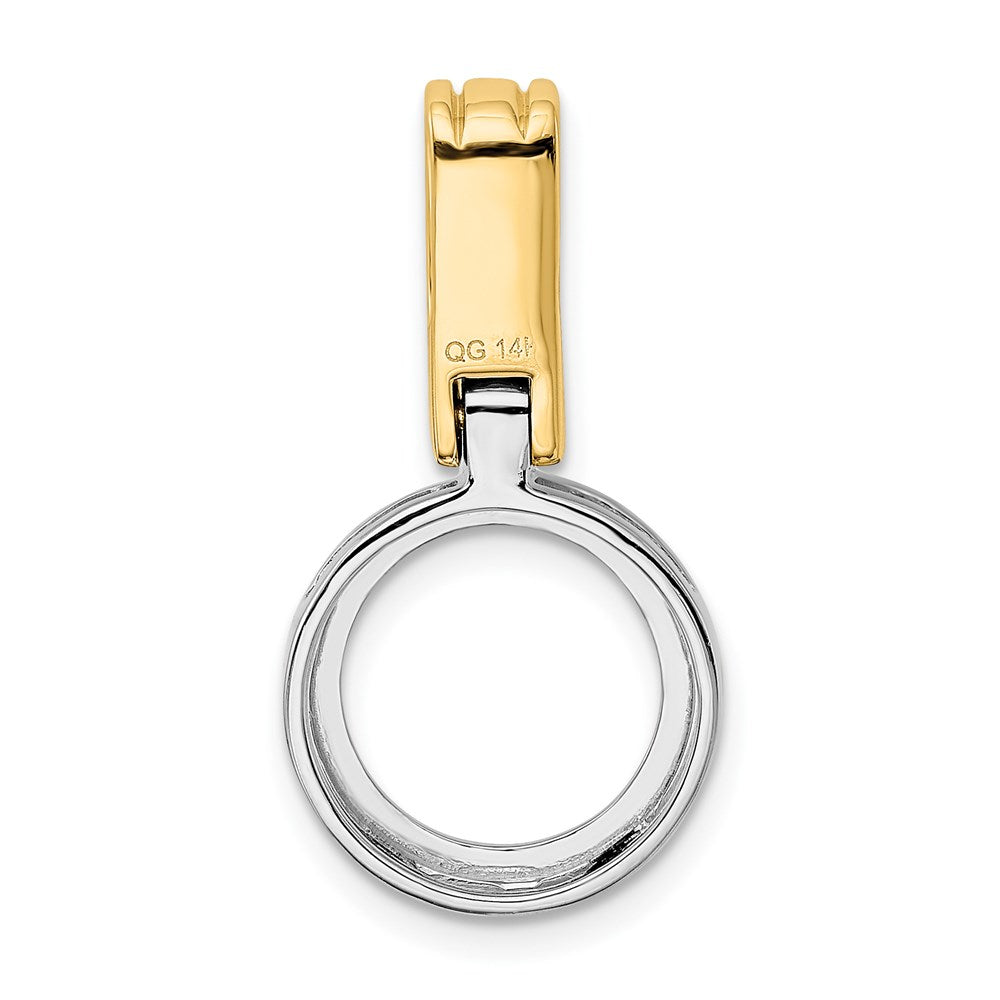 14K Bicolor Passt Up To 3mm, 6mm Wendbar Omega Anhänger
