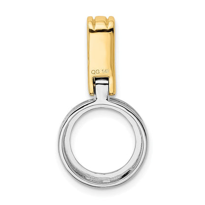 14K Bicolor Passt Up To 3mm, 6mm Wendbar Omega Anhänger