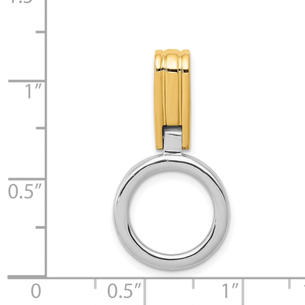 14K Bicolor Passt Up To 3mm, 6mm Wendbar Omega Anhänger