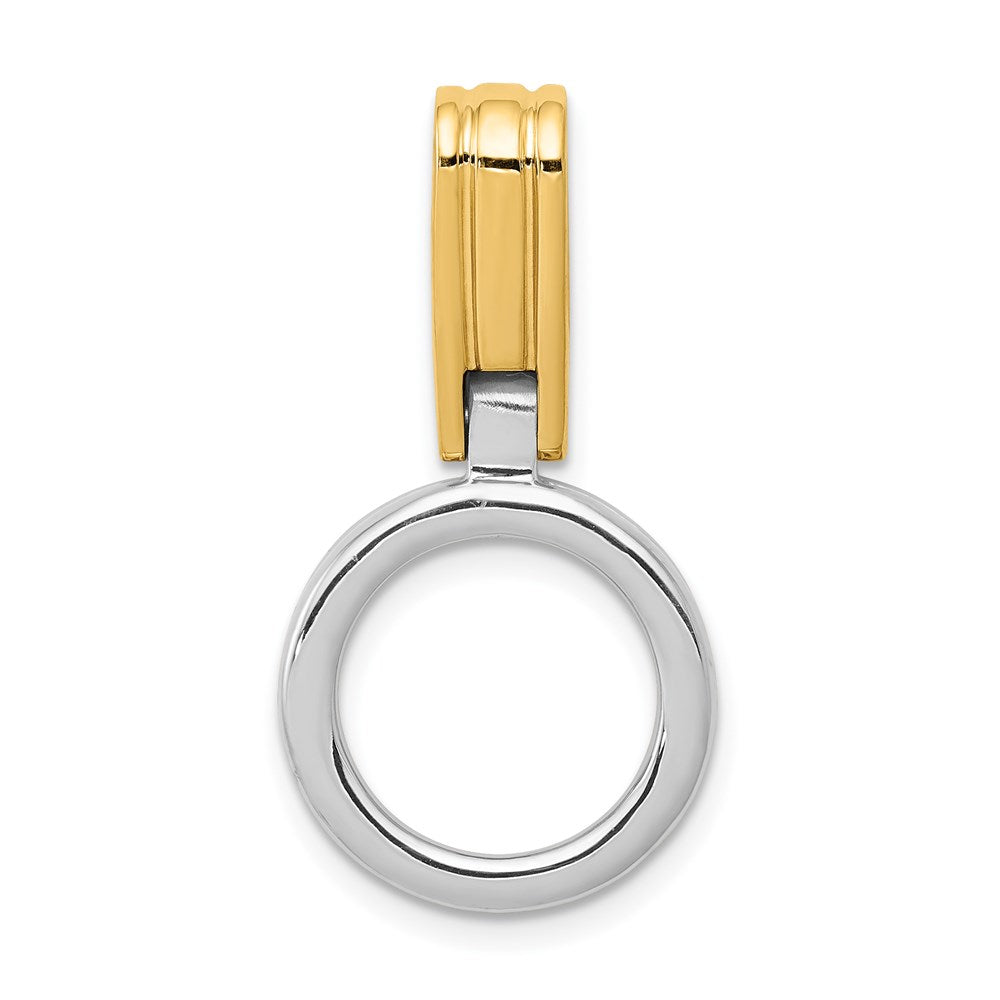 14K Bicolor Passt Up To 3mm, 6mm Wendbar Omega Anhänger
