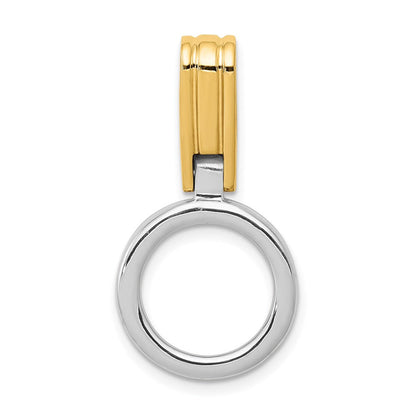 14K Bicolor Passt Up To 3mm, 6mm Wendbar Omega Anhänger