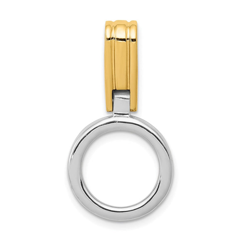 14K Bicolor Passt Up To 3mm, 6mm Wendbar Omega Anhänger