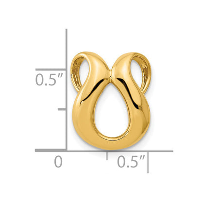 14K Gelbgold Passt Up To 2mm Normal/4mm Fantasie Omega Anhänger
