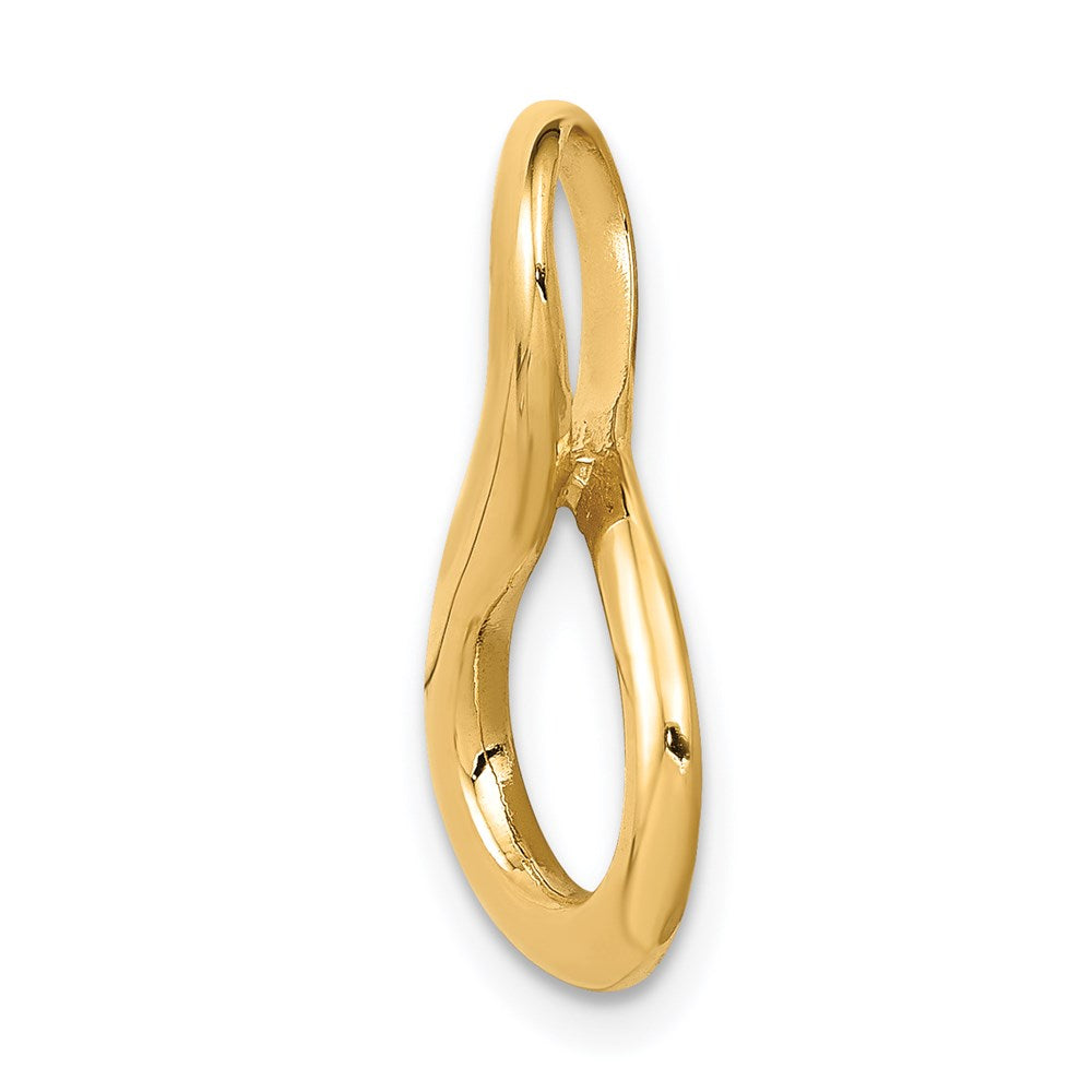 14K Gelbgold Passt Up To 3mm Normal/6mm Fantasie/reversible Fantasie Omega Anhänger