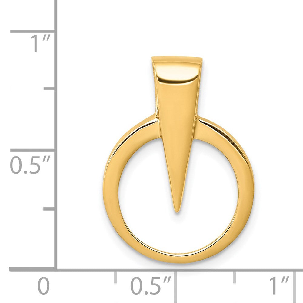 14K Gelbgold Passt Up To 2mm auf Fantasie/regular/reversible Omega Anhänger