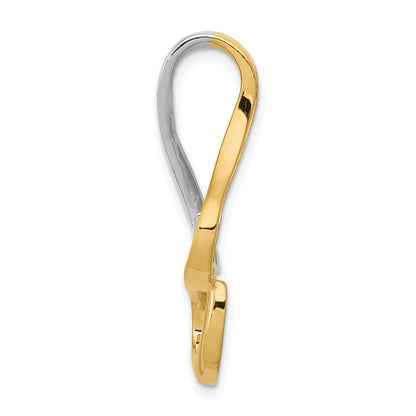 14K Bicolor Wendbar Fantasie Omega Anhänger