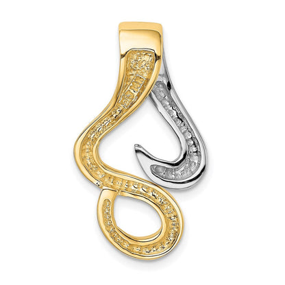 14K Bicolor Wendbar Fantasie Omega Anhänger