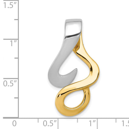 14K Bicolor Wendbar Fantasie Omega Anhänger