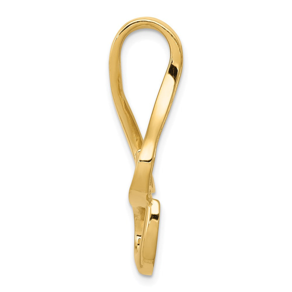 14K Gelbgold Passt Up To 10mm Reg und Fantasie Wendbar Omega Anhänger