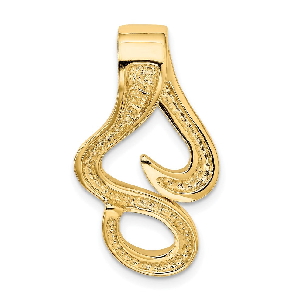 14K Gelbgold Passt Up To 10mm Reg und Fantasie Wendbar Omega Anhänger