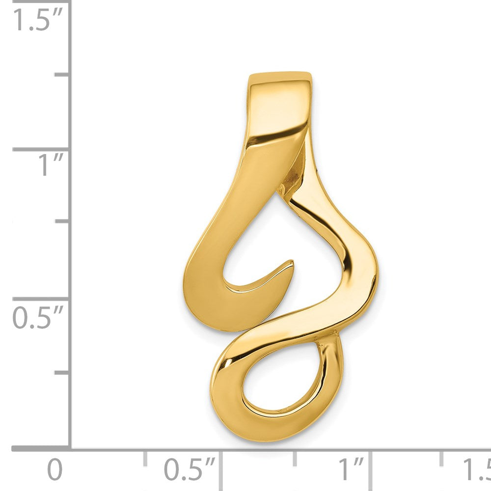 14K Gelbgold Passt Up To 10mm Reg und Fantasie Wendbar Omega Anhänger