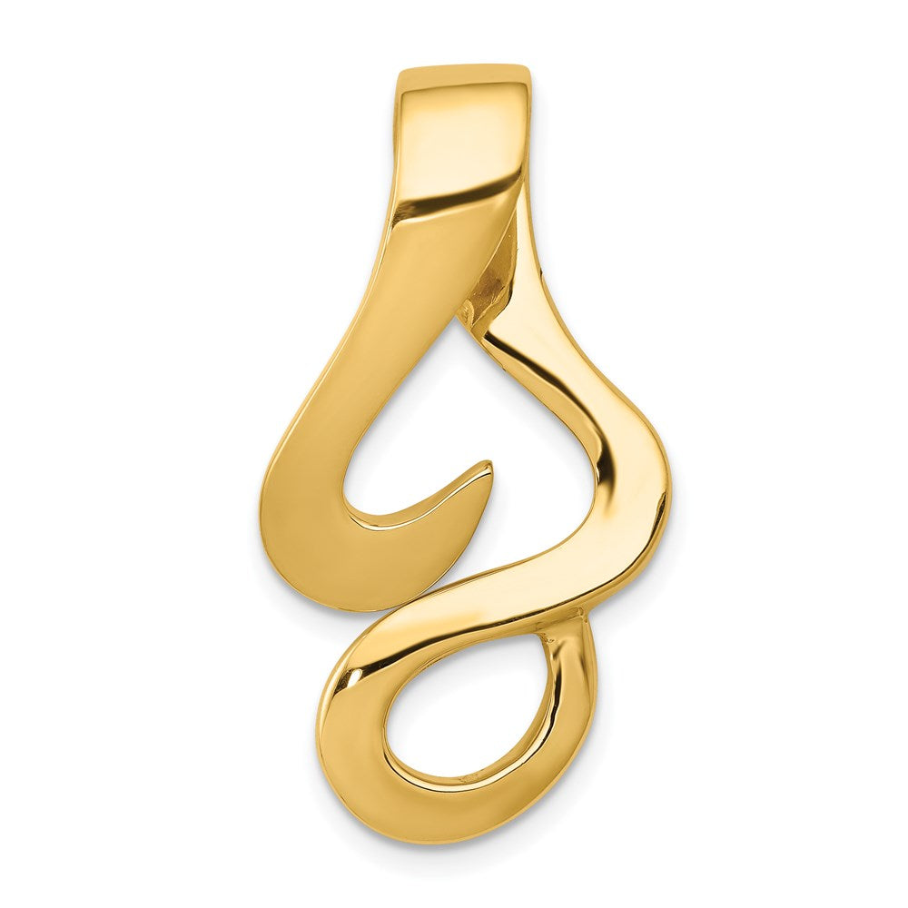 14K Gelbgold Passt Up To 10mm Reg und Fantasie Wendbar Omega Anhänger