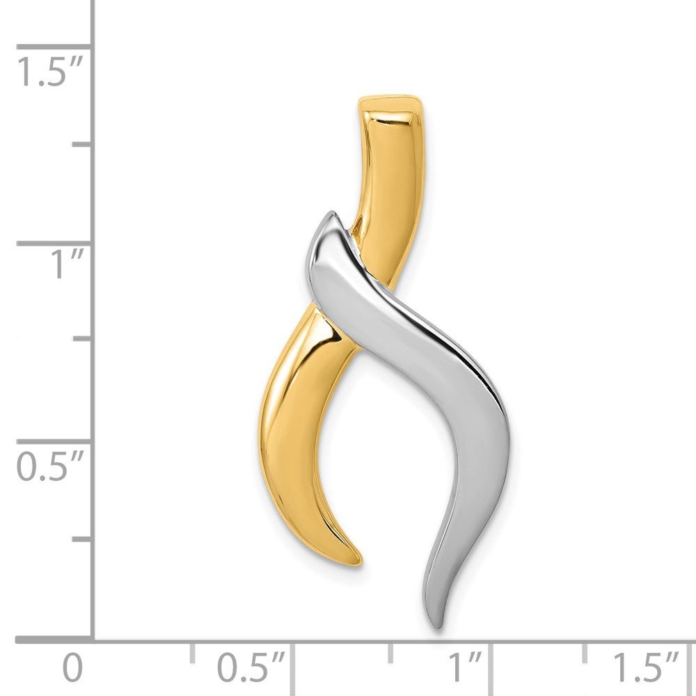 14K Bicolor Fantasie Omega Anhänger