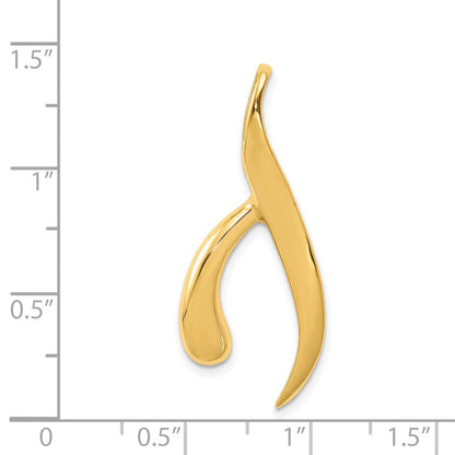 14K Gelbgold Passt Up To 4mm Normal & 6mm Fantasie/reversible Fantasie Omega Anhänger
