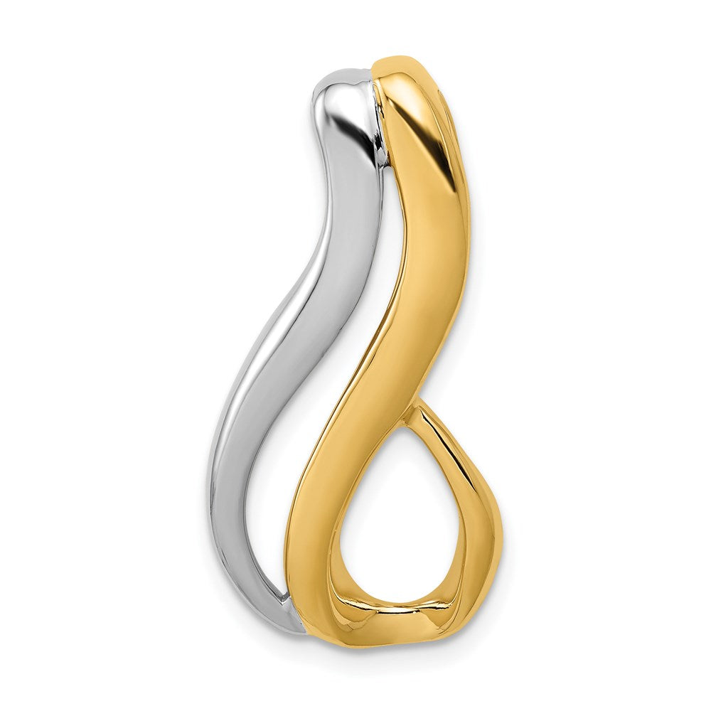 14K Bicolor Passt Up To 6mm Reg/fancy/reversible Omega Anhänger