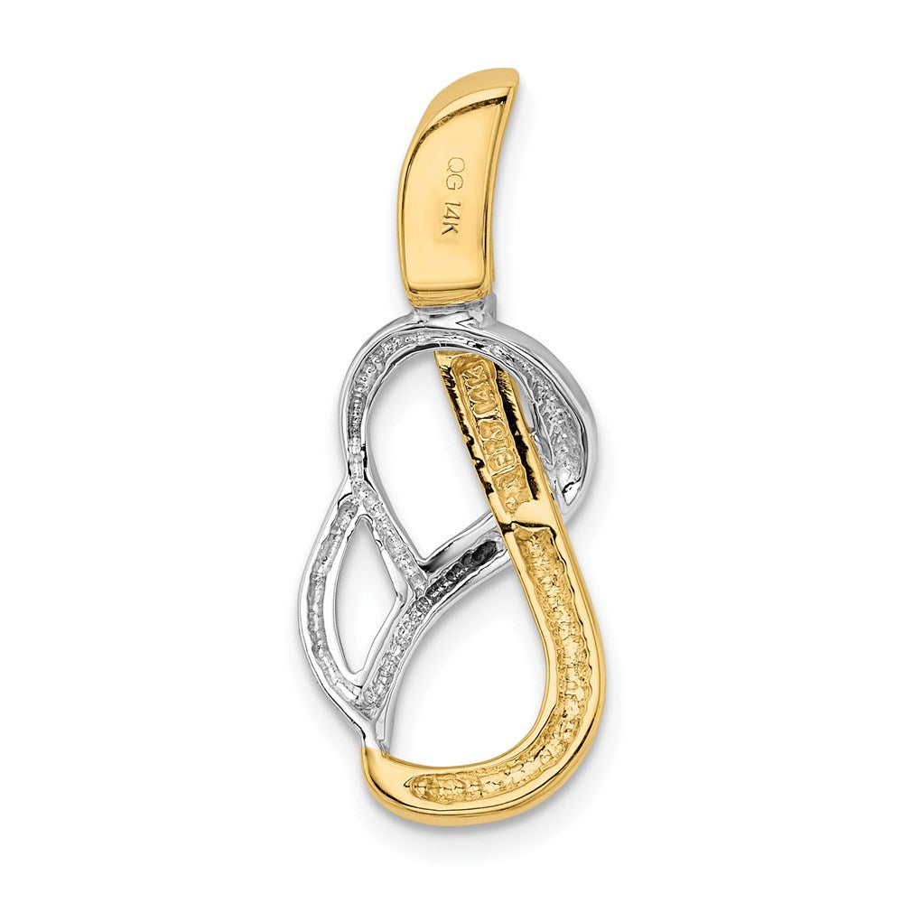 14K Bicolor Fantasie Omega Anhänger