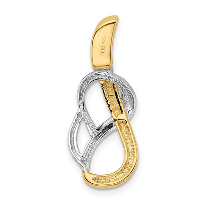 14K Bicolor Fantasie Omega Anhänger