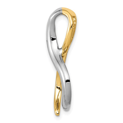 14K Bicolor Passt Up To 4mm Normal/6mm Fantasie/reversible Fantasie Omega Anhänger
