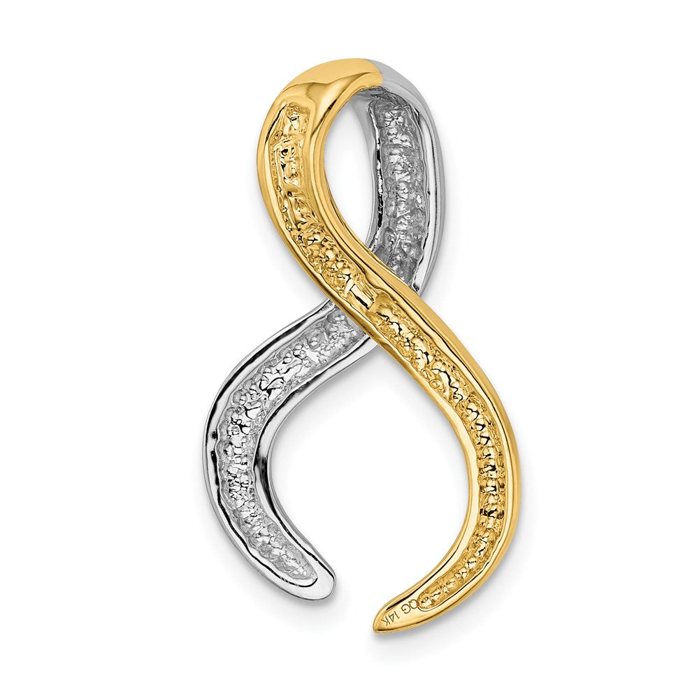14K Bicolor Passt Up To 4mm Normal/6mm Fantasie/reversible Fantasie Omega Anhänger