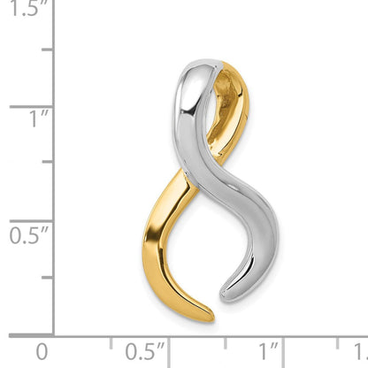 14K Bicolor Passt Up To 4mm Normal/6mm Fantasie/reversible Fantasie Omega Anhänger