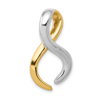 14K Bicolor Passt Up To 4mm Normal/6mm Fantasie/reversible Fantasie Omega Anhänger