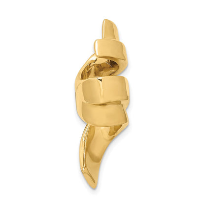14K Gelbgold Passt Up To 8mm Normal, 10mm Fantasie Wendbar Omega Anhänger
