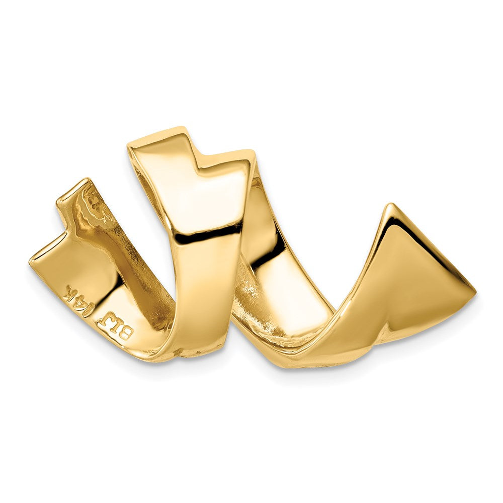 14K Gelbgold Passt Up To 8mm Normal, 10mm Fantasie Wendbar Omega Anhänger