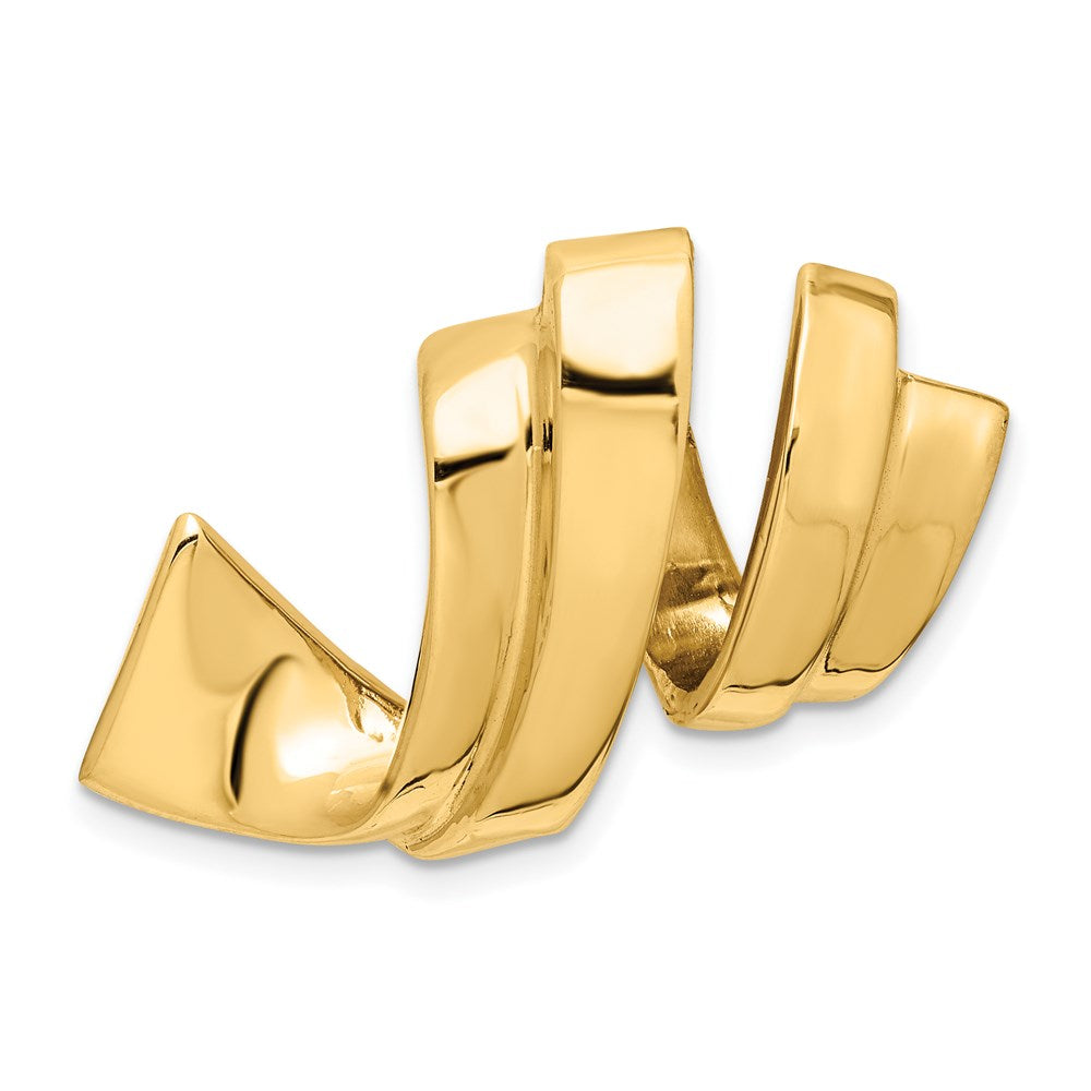 14K Gelbgold Passt Up To 8mm Normal, 10mm Fantasie Wendbar Omega Anhänger