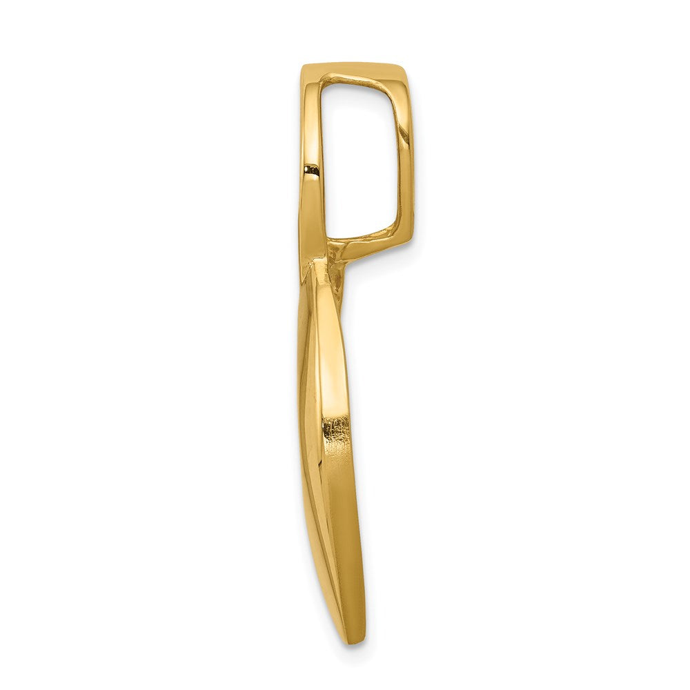 14K Gelbgold Passt Up To 6mm Normal/8mm auf Fantasie/reversible Fantasie Omega Anhänger