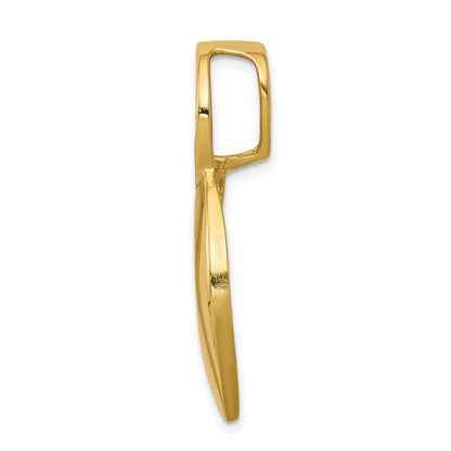 14K Gelbgold Passt Up To 6mm Normal/8mm auf Fantasie/reversible Fantasie Omega Anhänger