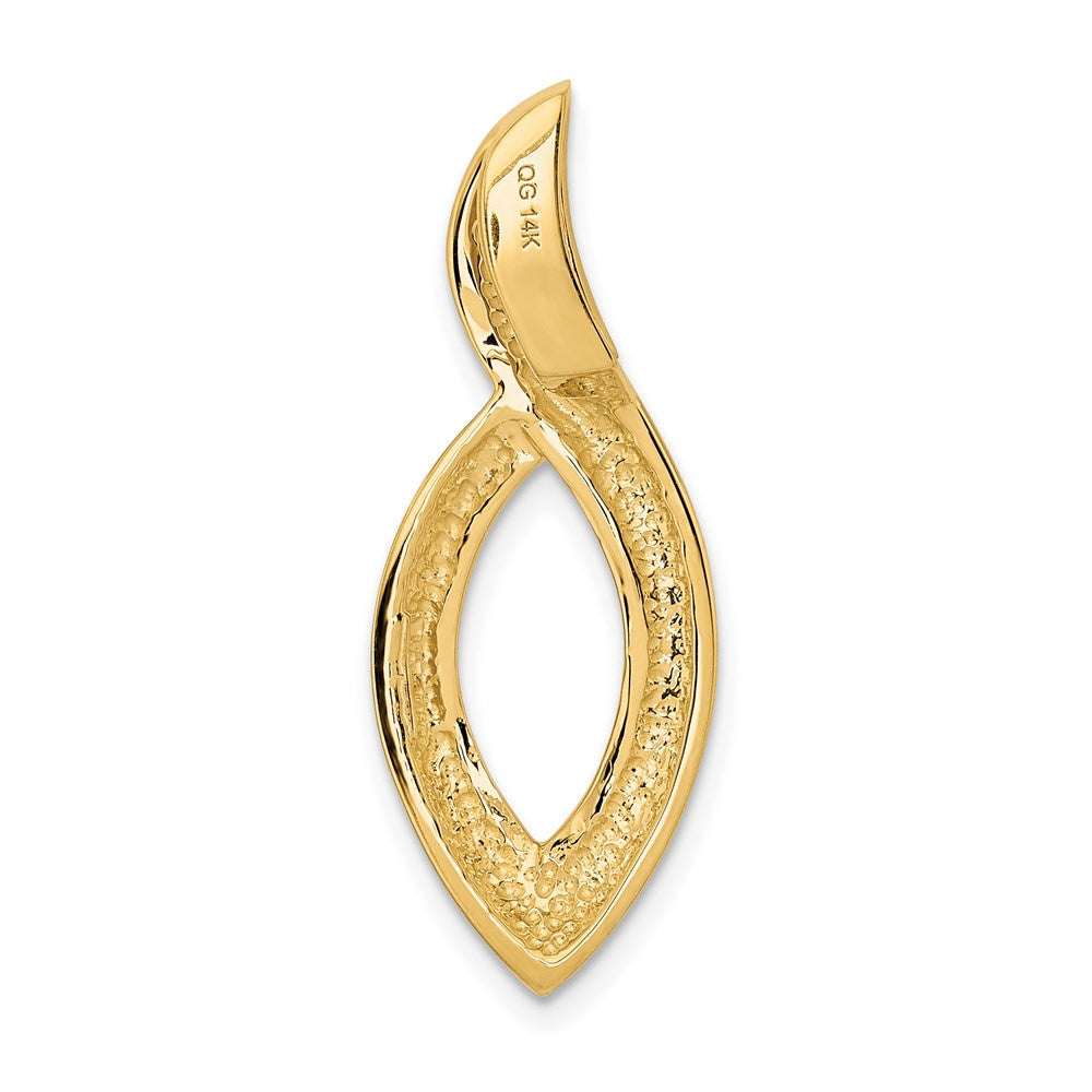 14K Gelbgold Passt Up To 6mm Normal/8mm auf Fantasie/reversible Fantasie Omega Anhänger