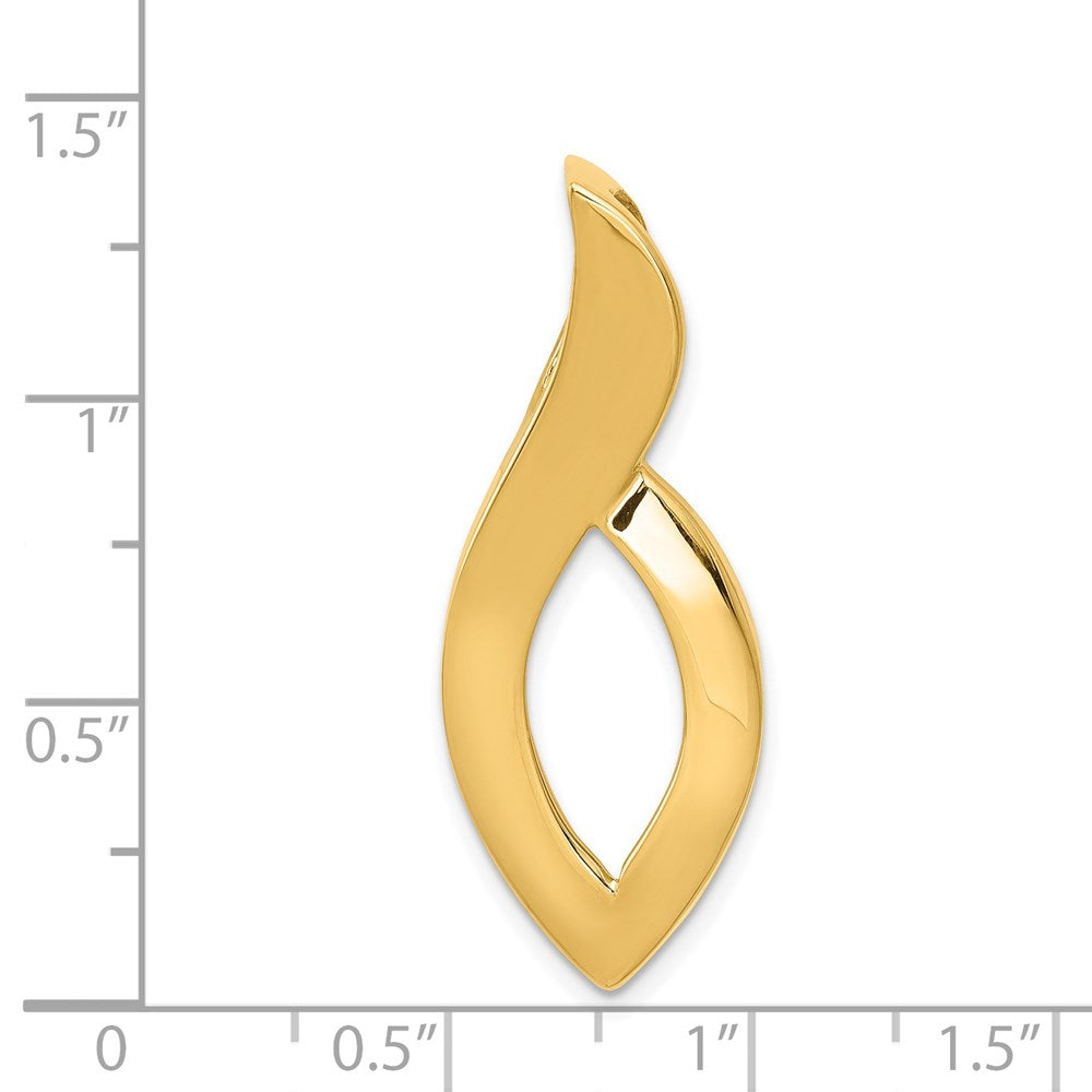 14K Gelbgold Passt Up To 6mm Normal/8mm auf Fantasie/reversible Fantasie Omega Anhänger