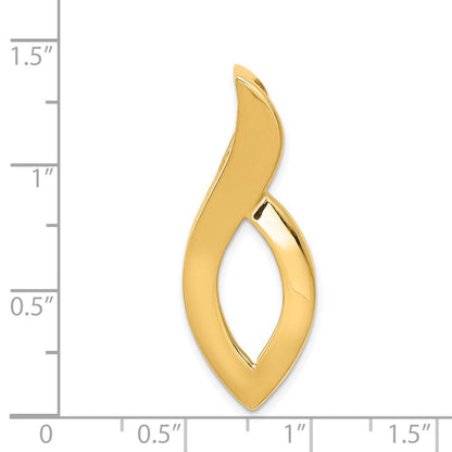 14K Gelbgold Passt Up To 6mm Normal/8mm auf Fantasie/reversible Fantasie Omega Anhänger