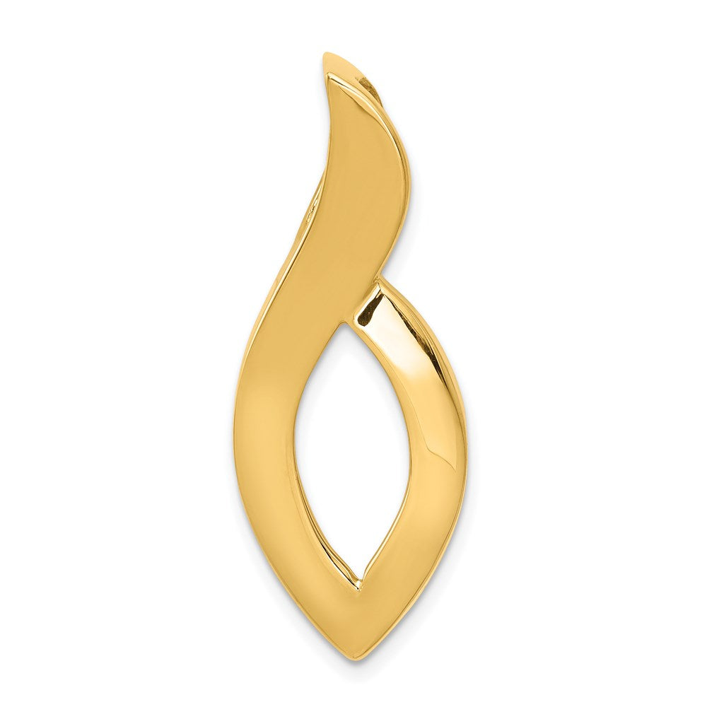 14K Gelbgold Passt Up To 6mm Normal/8mm auf Fantasie/reversible Fantasie Omega Anhänger