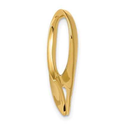 14K Gelbgold Passt Up To 6mm Normal 10mm Fantasie/reversible Omega Anhänger