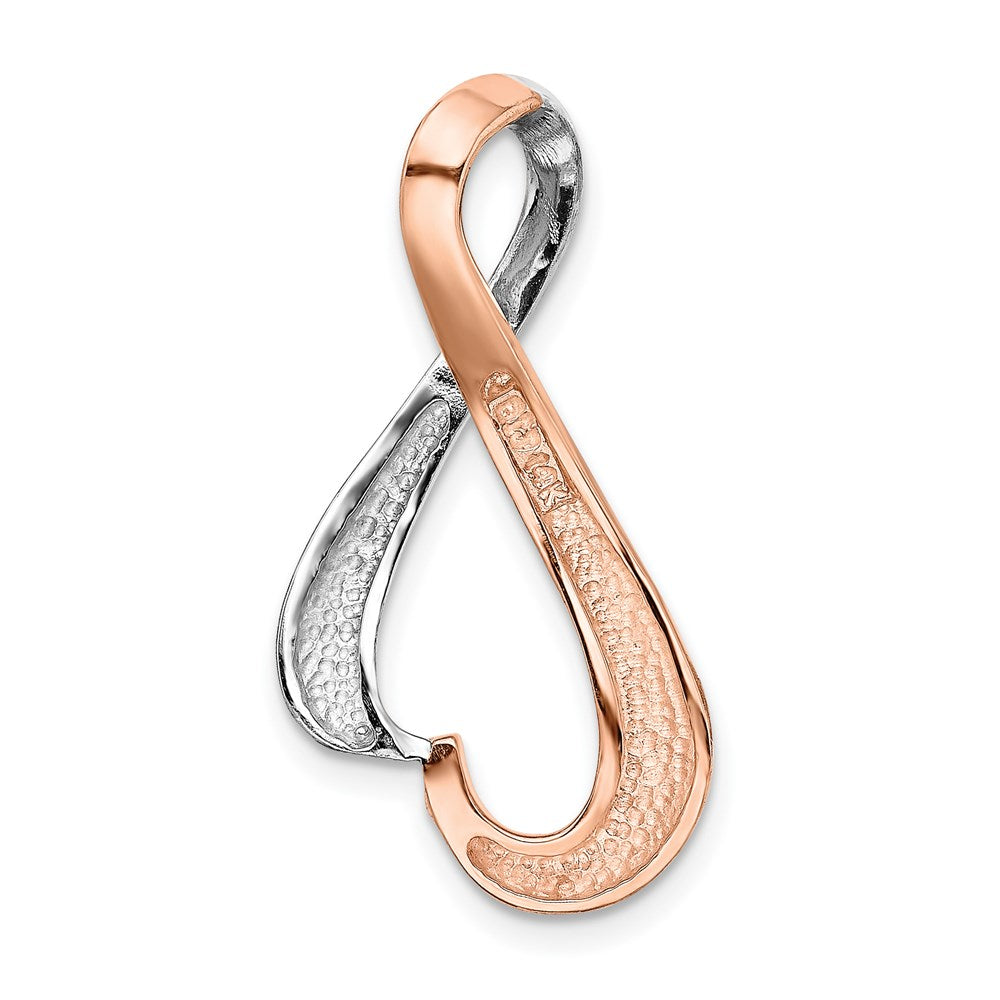 14K Bicolor 14kw & Rose Omega Anhänger Passt Up To 4mm Normal, 6mm Fantasie