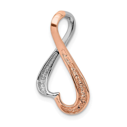 14K Bicolor 14kw und Rose Omega Anhänger Passt Up To 4mm Normal, 6mm Fantasie