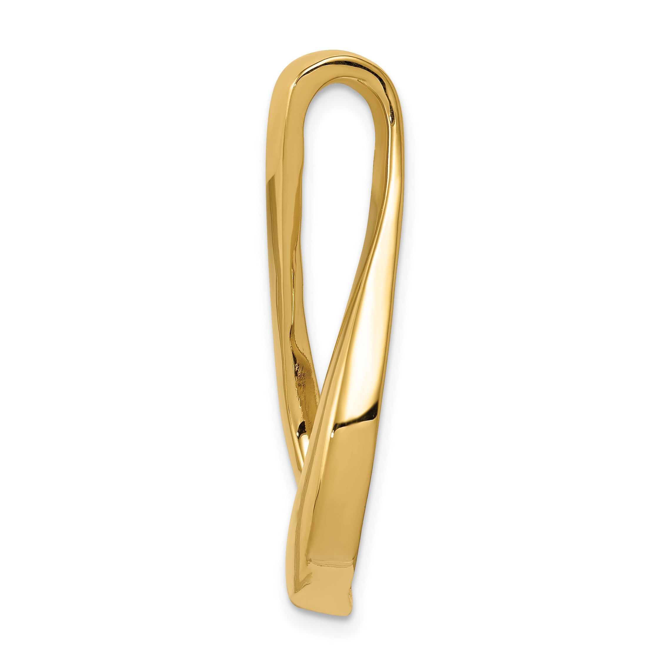 14K Gelbgold Passt Up To 8mm Normal, 10mm Fantasie Wendbar Omega Anhänger